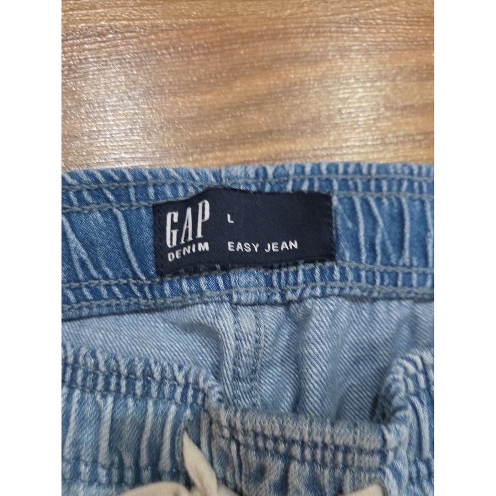Gap Easy Jean Pull On Stretch Pull On Hi Rise Norm Weekend Large Blue Relax - Picture 4 of 7